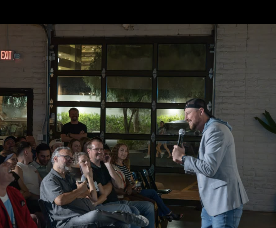 Forbes Shannon hosting the room at Arizona After Dark