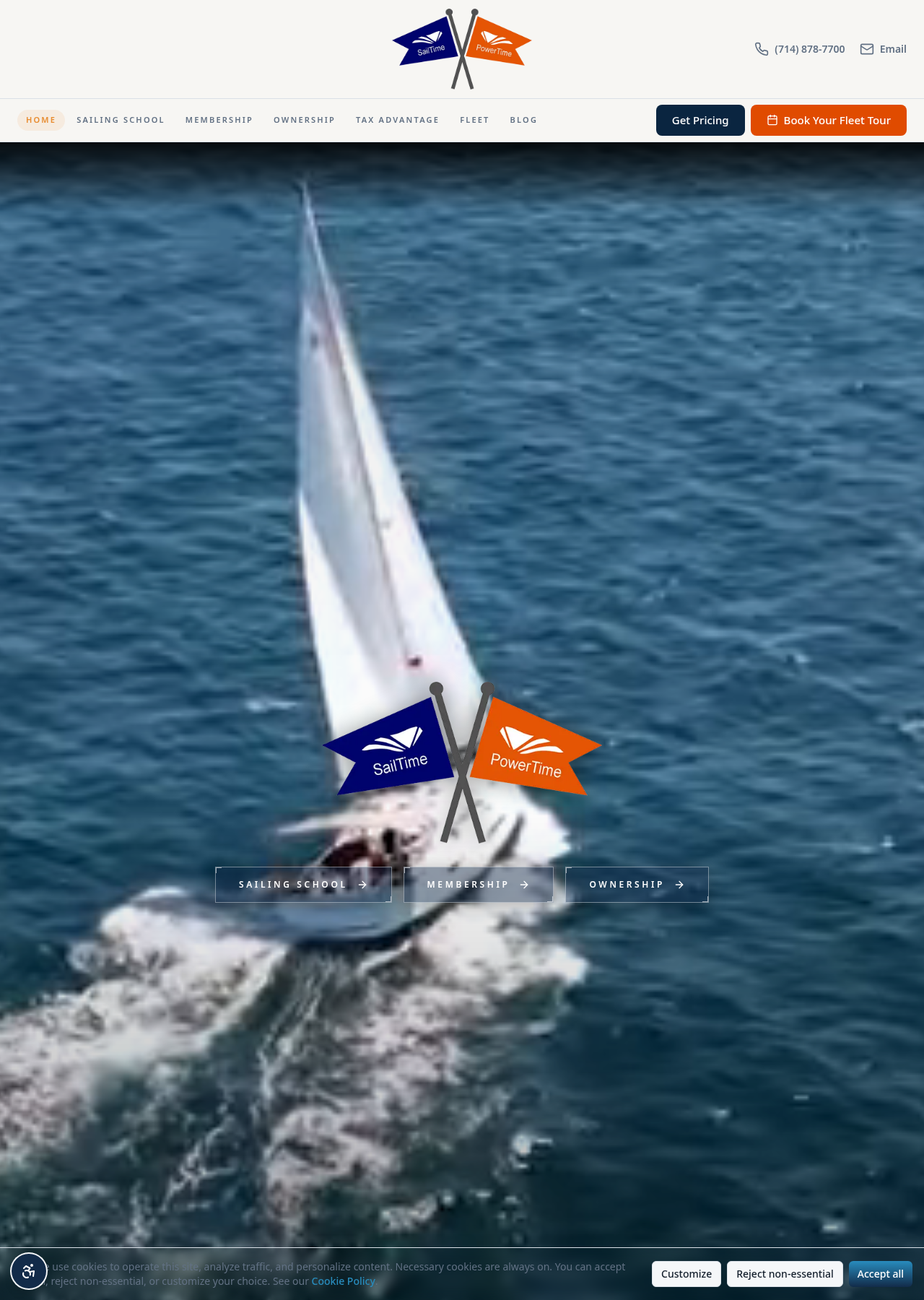 Sailtime Newport Beach current website